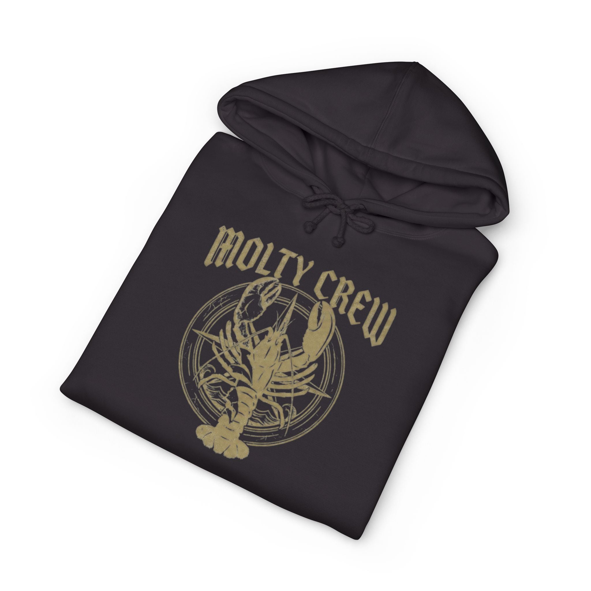 Molty Crew Hoodie — Vintage Lobster Graphic Hooded Sweatshirt
