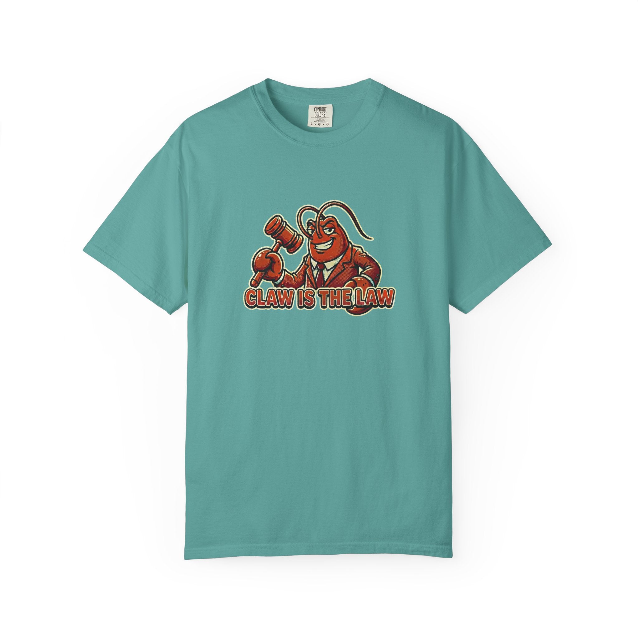 Claw Is The Law T-Shirt — Funny Lobster Judge Graphic Tee