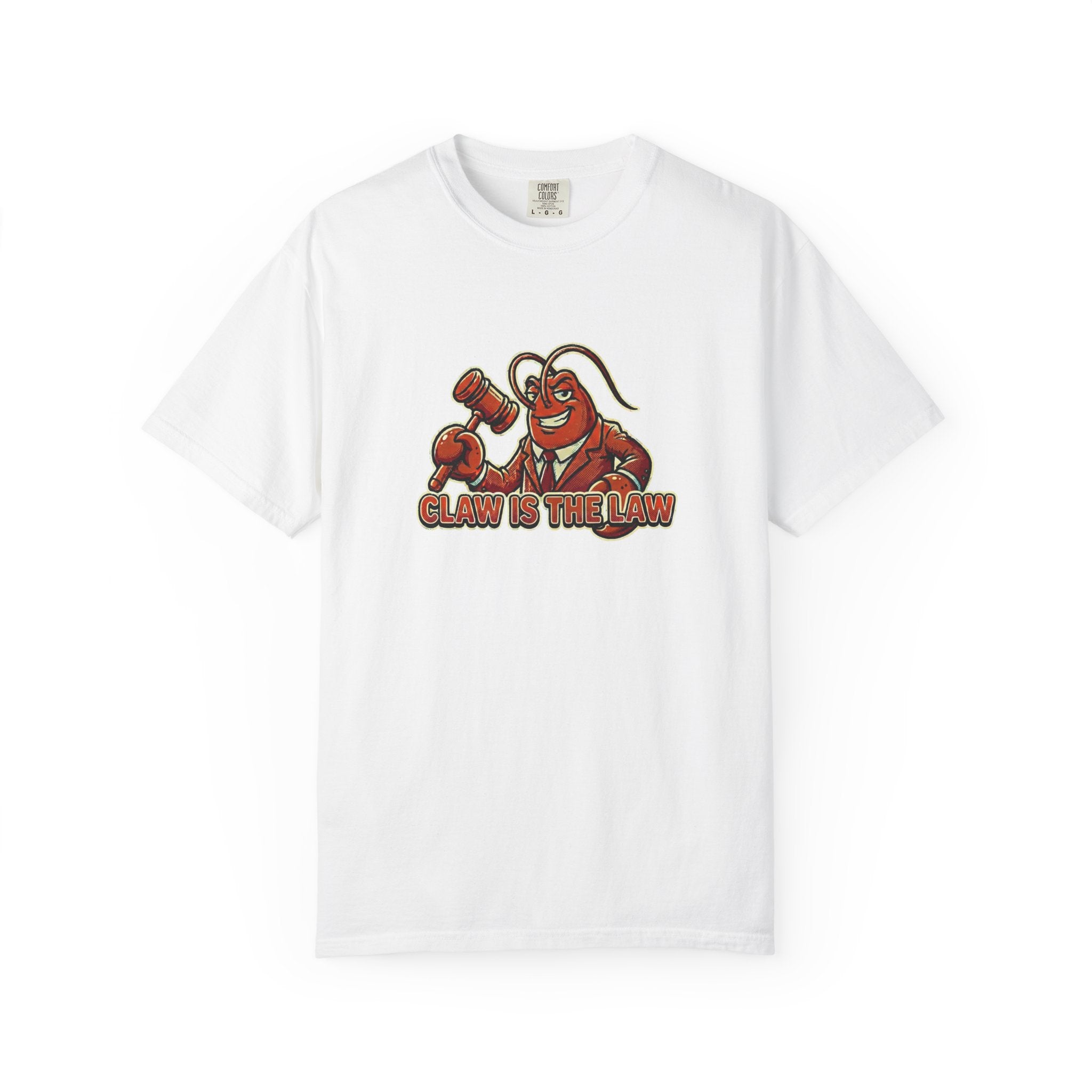 Claw Is The Law T-Shirt — Funny Lobster Judge Graphic Tee