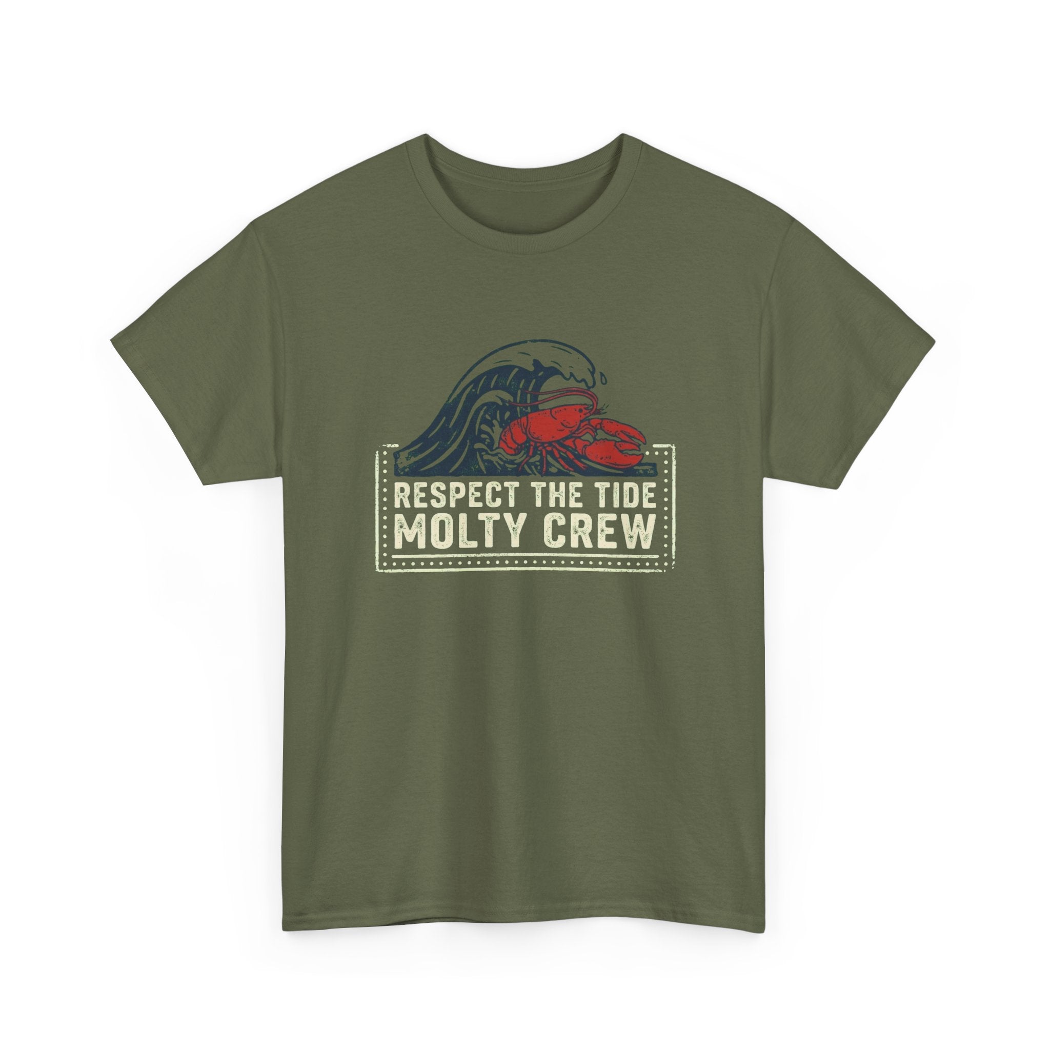 Respect The Tide Molty Crew T-Shirt — Surf Crab Graphic Tee