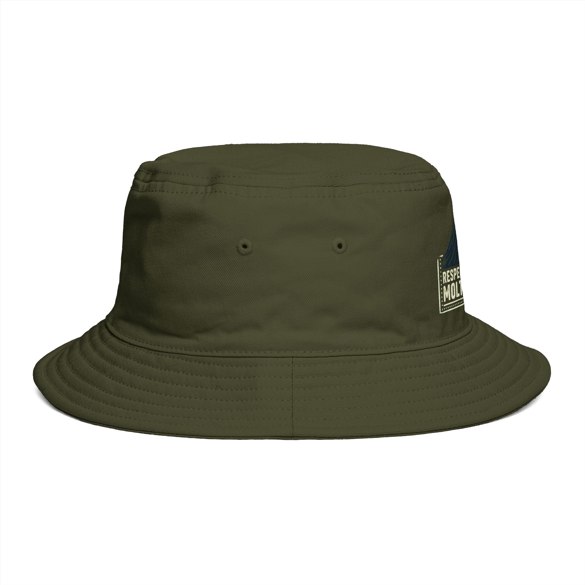 Respect The Tide Molty Crew Bucket Hat — Retro Surf Patch