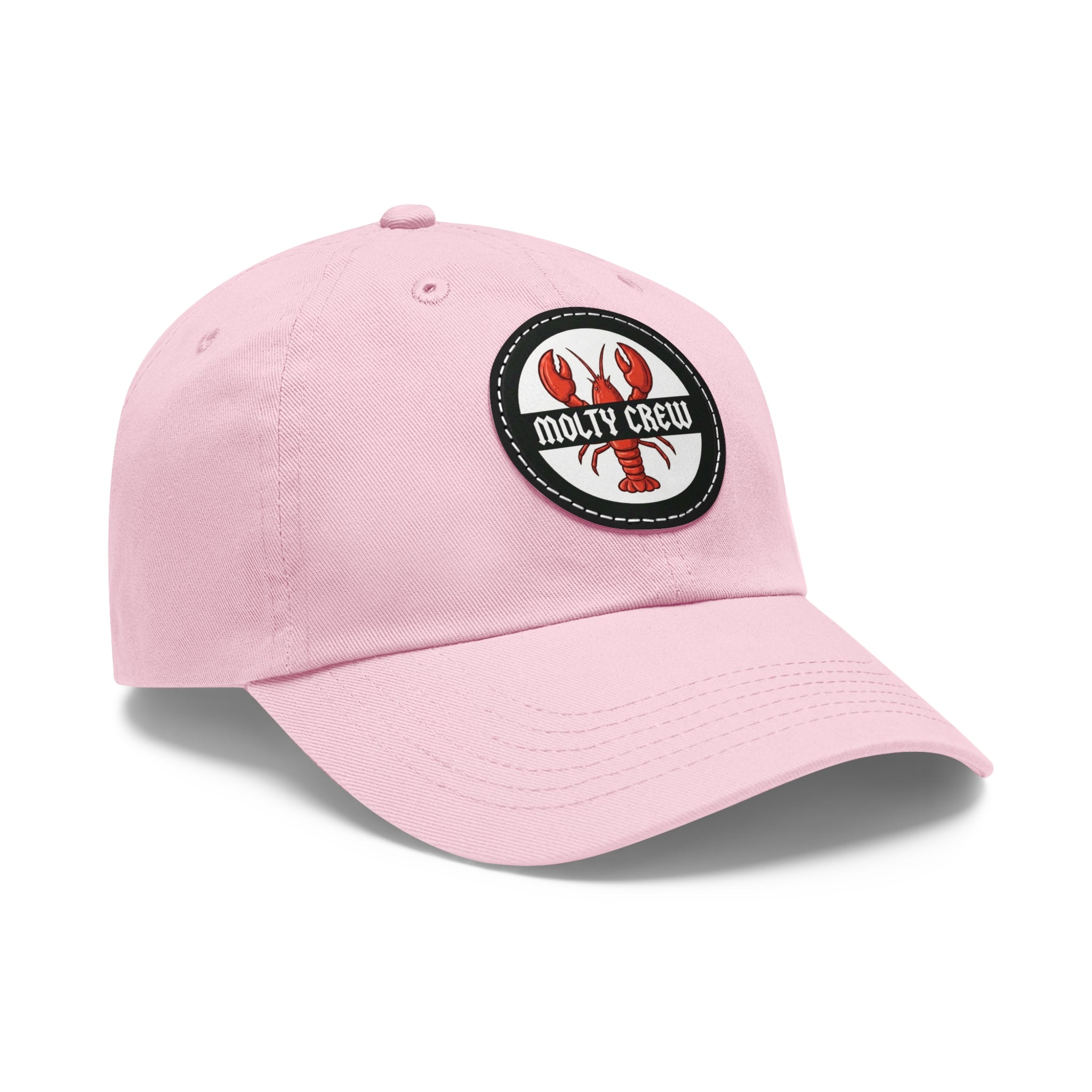 Molty Crew Dad Hat — "Molty Crew" Lobster Leather Patch Cap