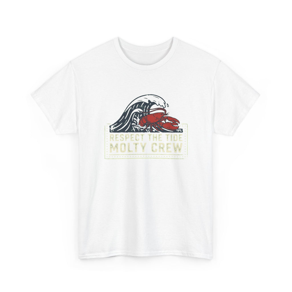 Respect The Tide Molty Crew T-Shirt — Surf Crab Graphic Tee
