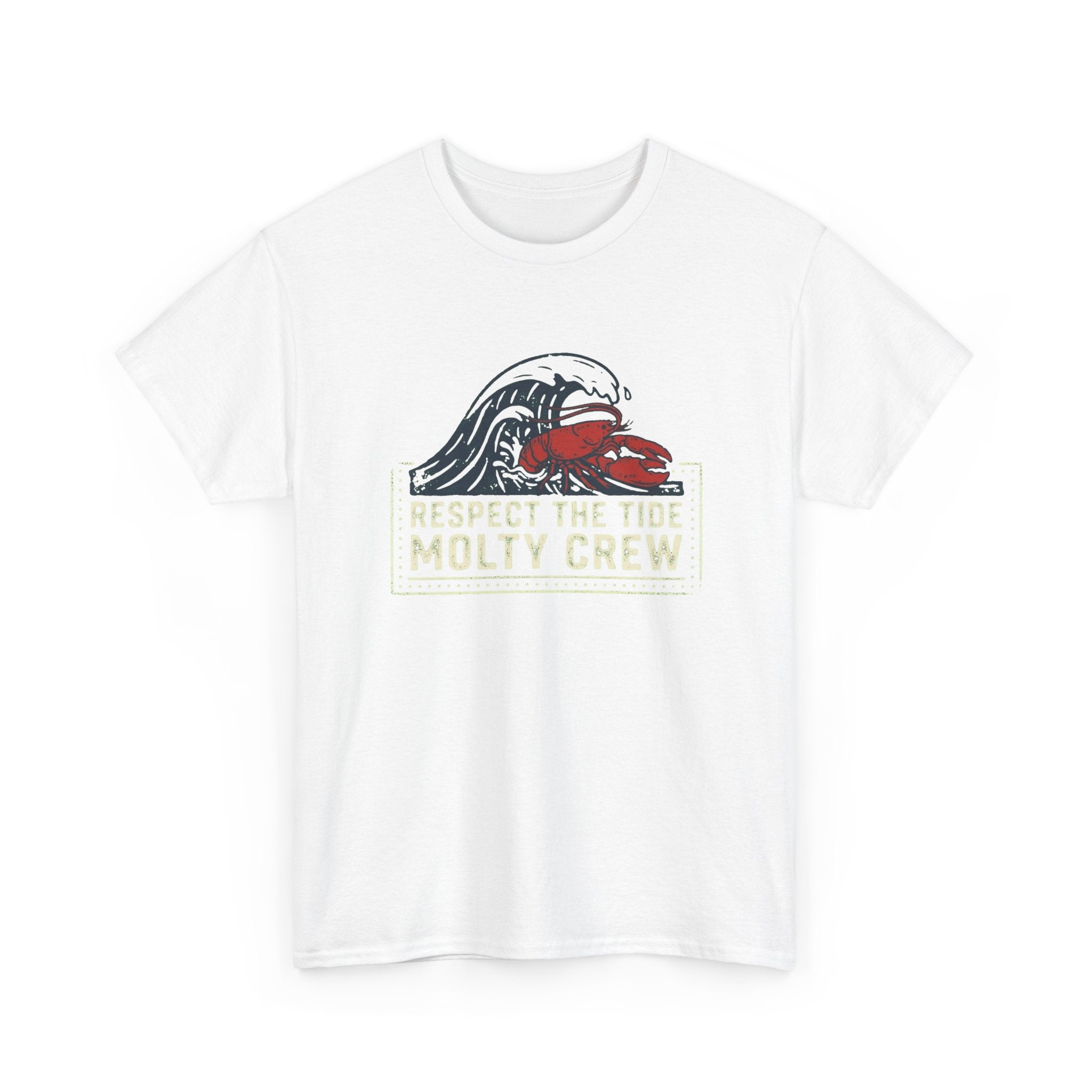 Respect The Tide Molty Crew T-Shirt — Surf Crab Graphic Tee