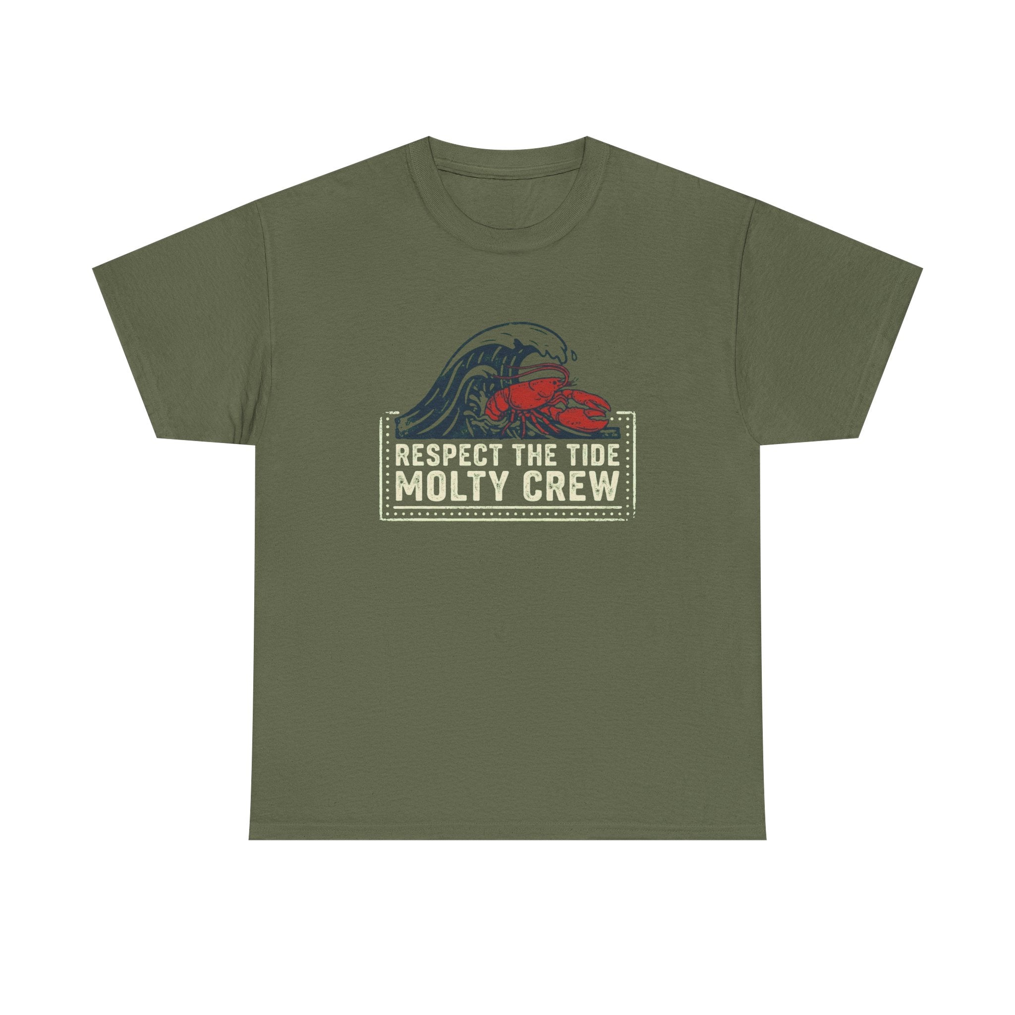 Respect The Tide Molty Crew T-Shirt — Surf Crab Graphic Tee