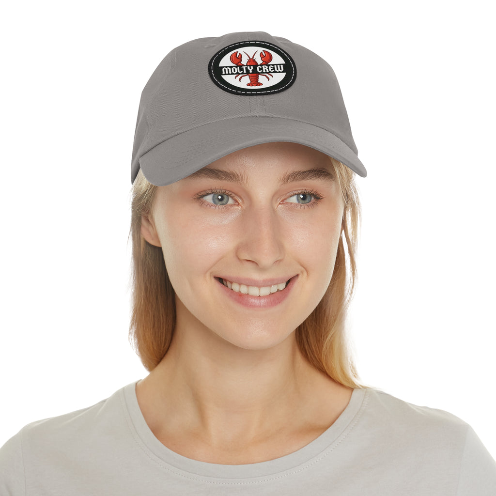 Molty Crew Dad Hat — "Molty Crew" Lobster Leather Patch Cap