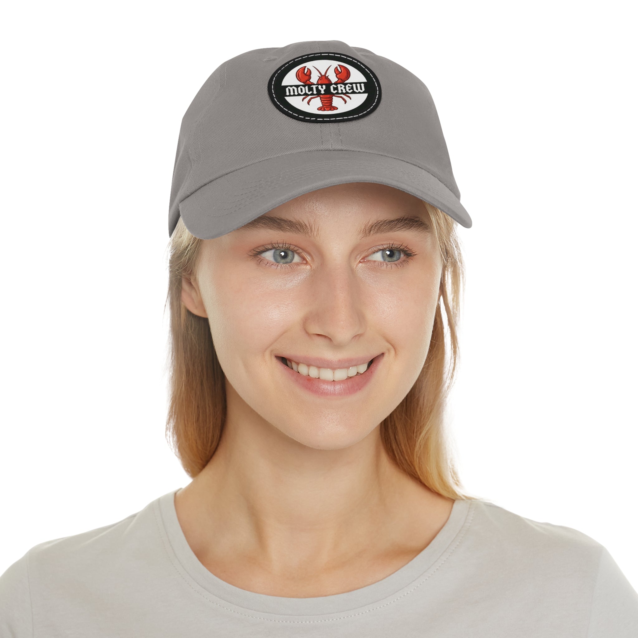 Molty Crew Dad Hat — "Molty Crew" Lobster Leather Patch Cap