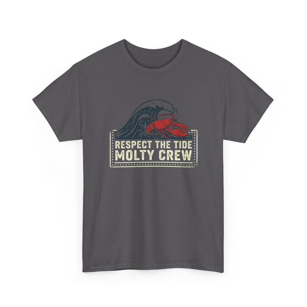 Respect The Tide Molty Crew T-Shirt — Surf Crab Graphic Tee