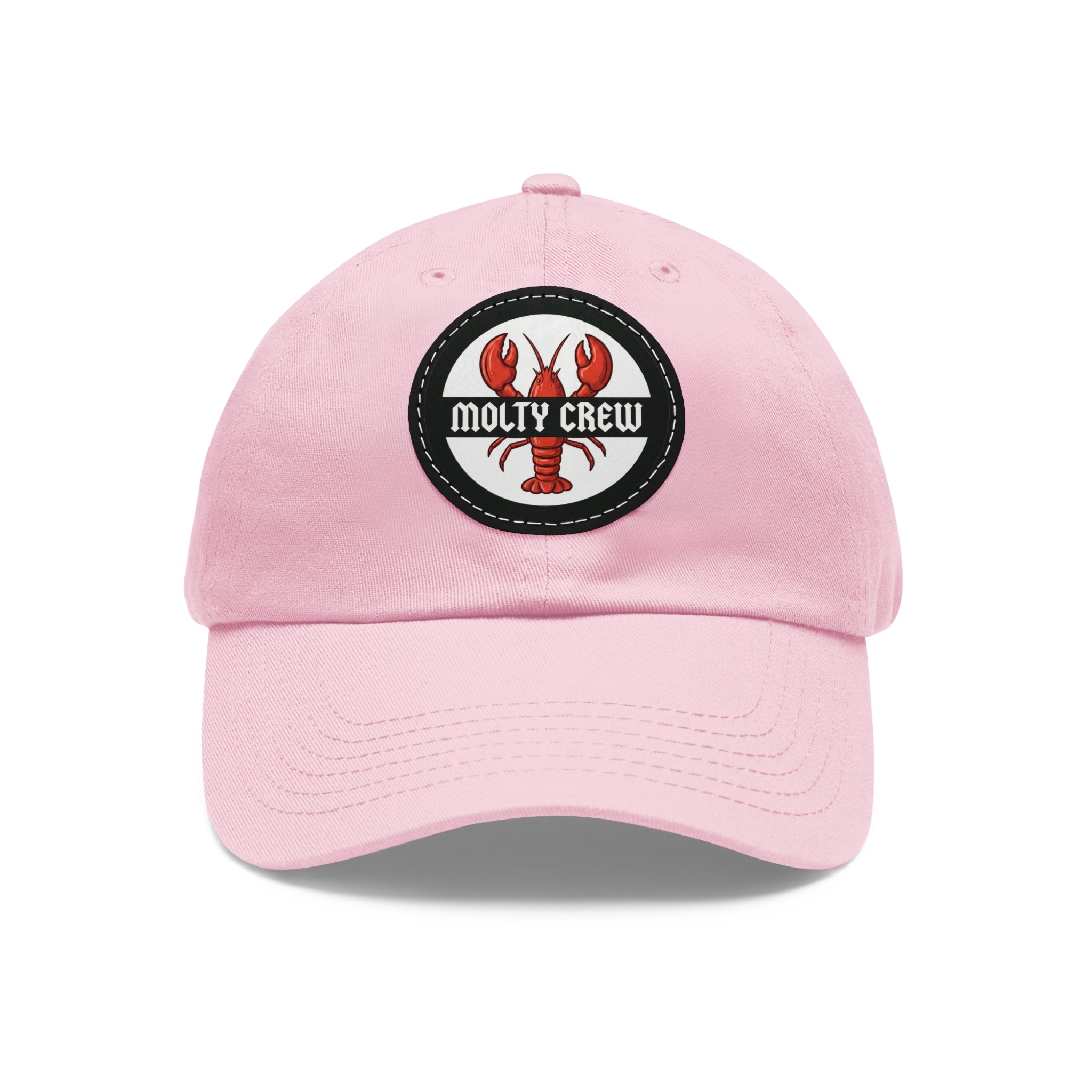 Molty Crew Dad Hat — "Molty Crew" Lobster Leather Patch Cap