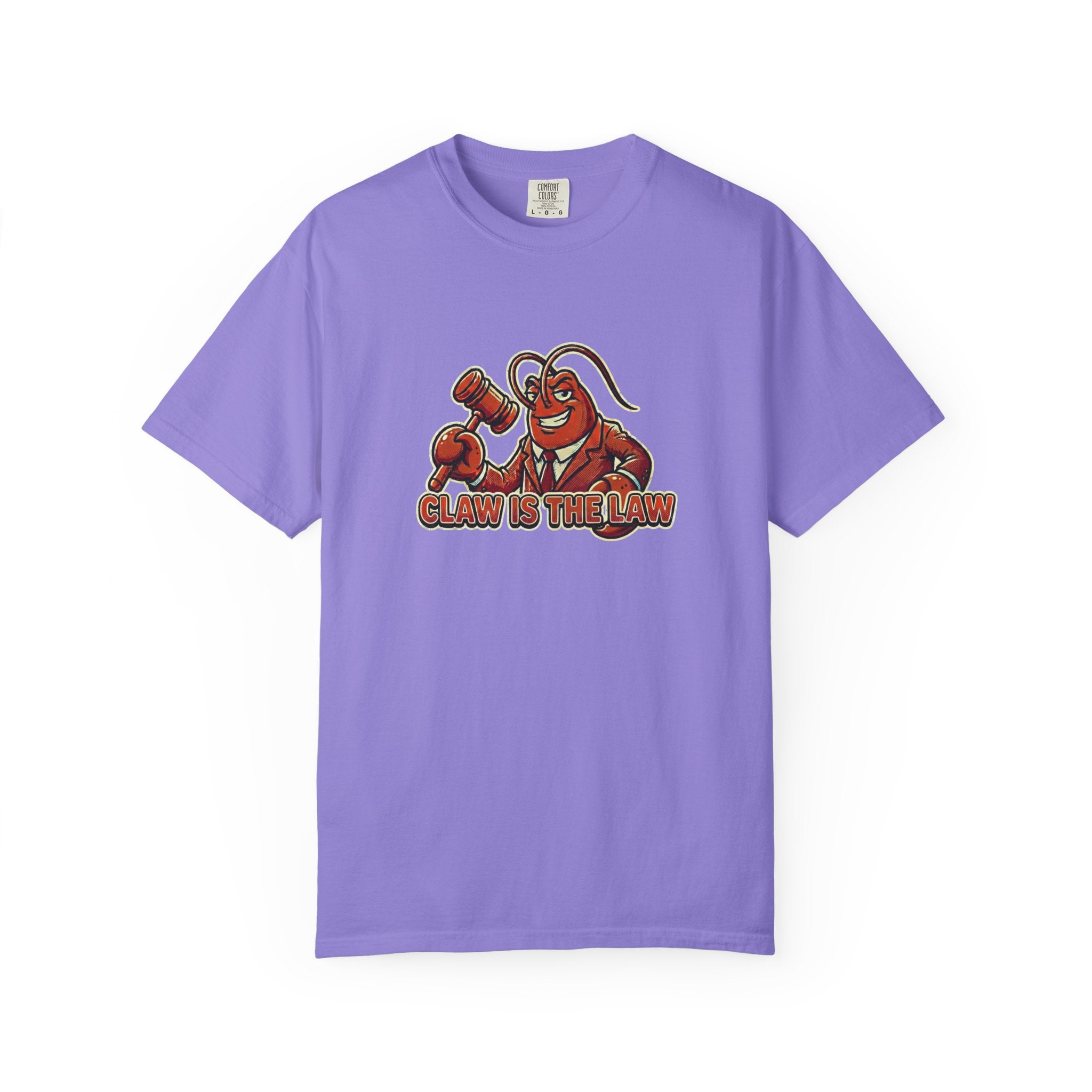 Claw Is The Law T-Shirt — Funny Lobster Judge Graphic Tee
