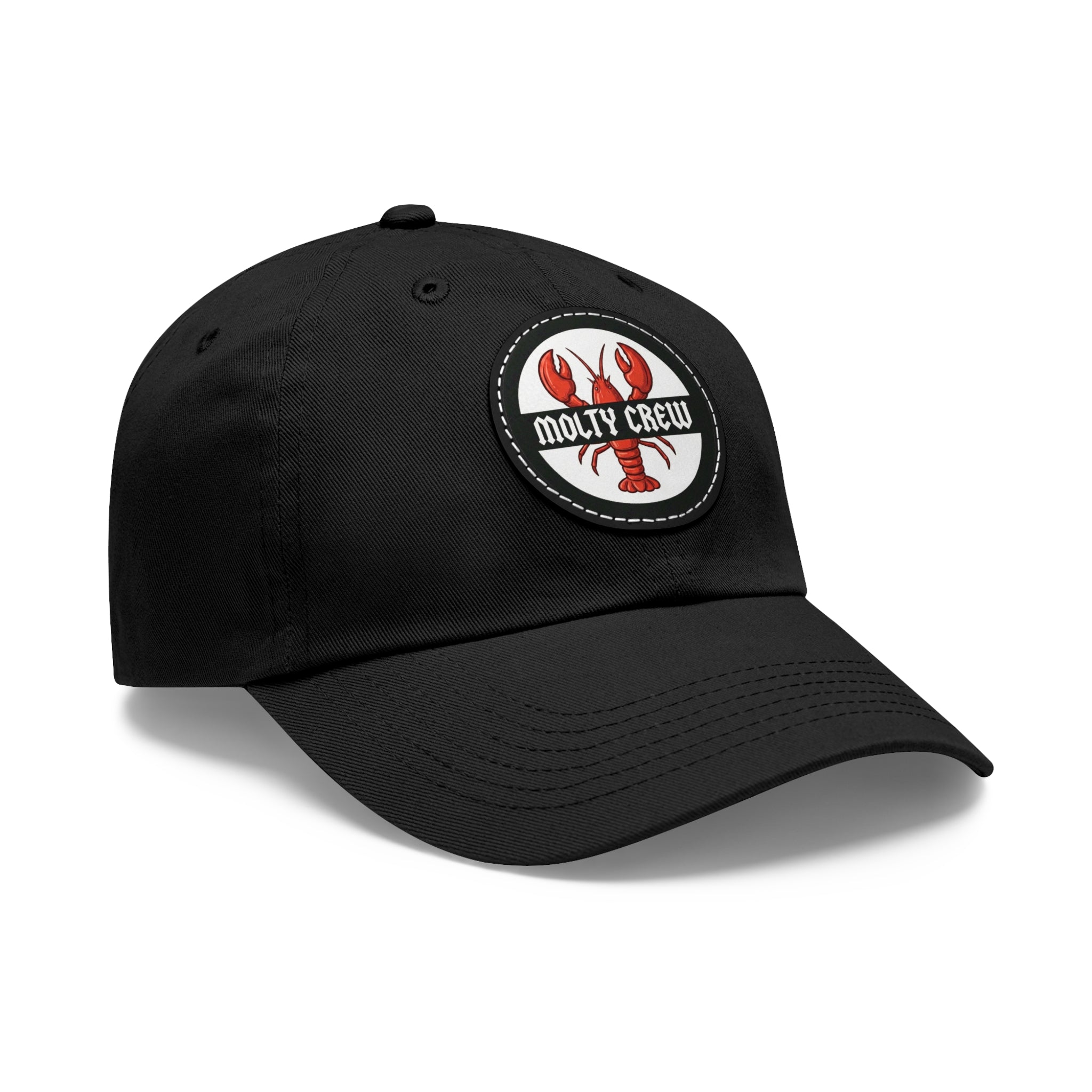 Molty Crew Dad Hat — "Molty Crew" Lobster Leather Patch Cap