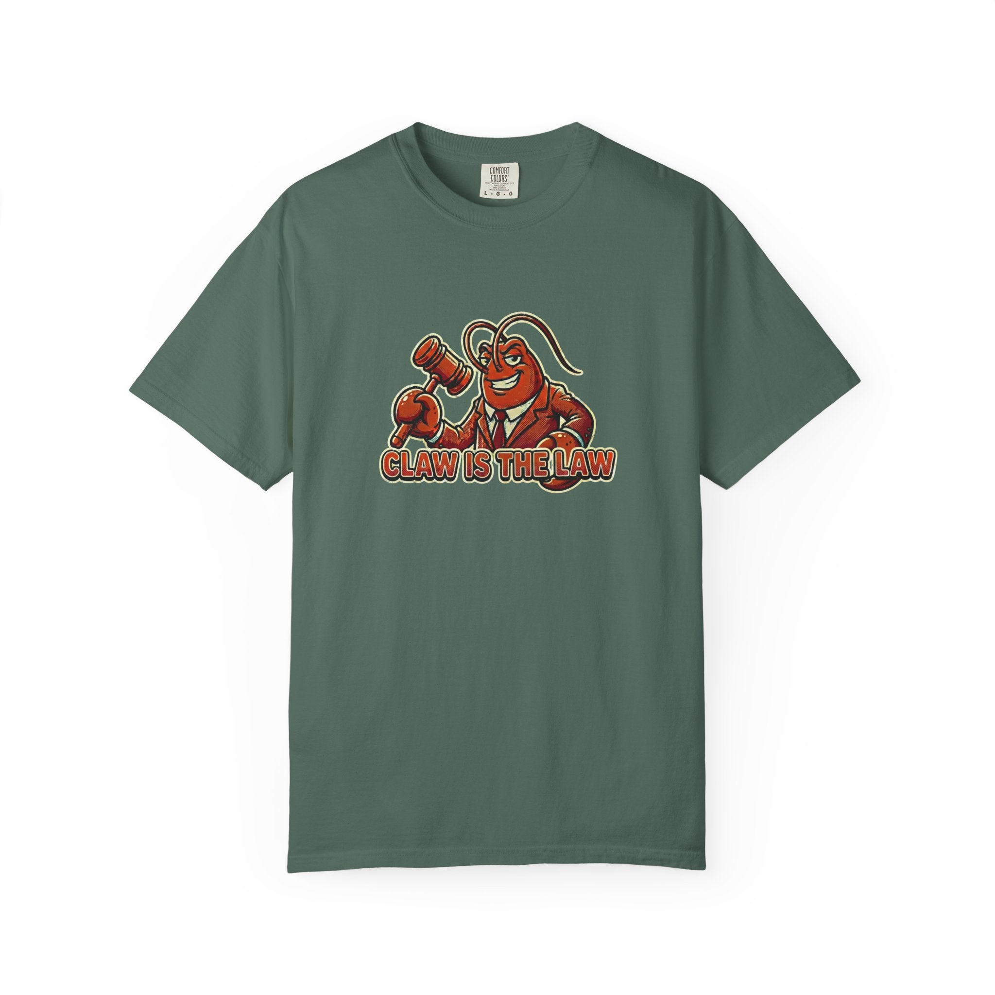 Claw Is The Law T-Shirt — Funny Lobster Judge Graphic Tee
