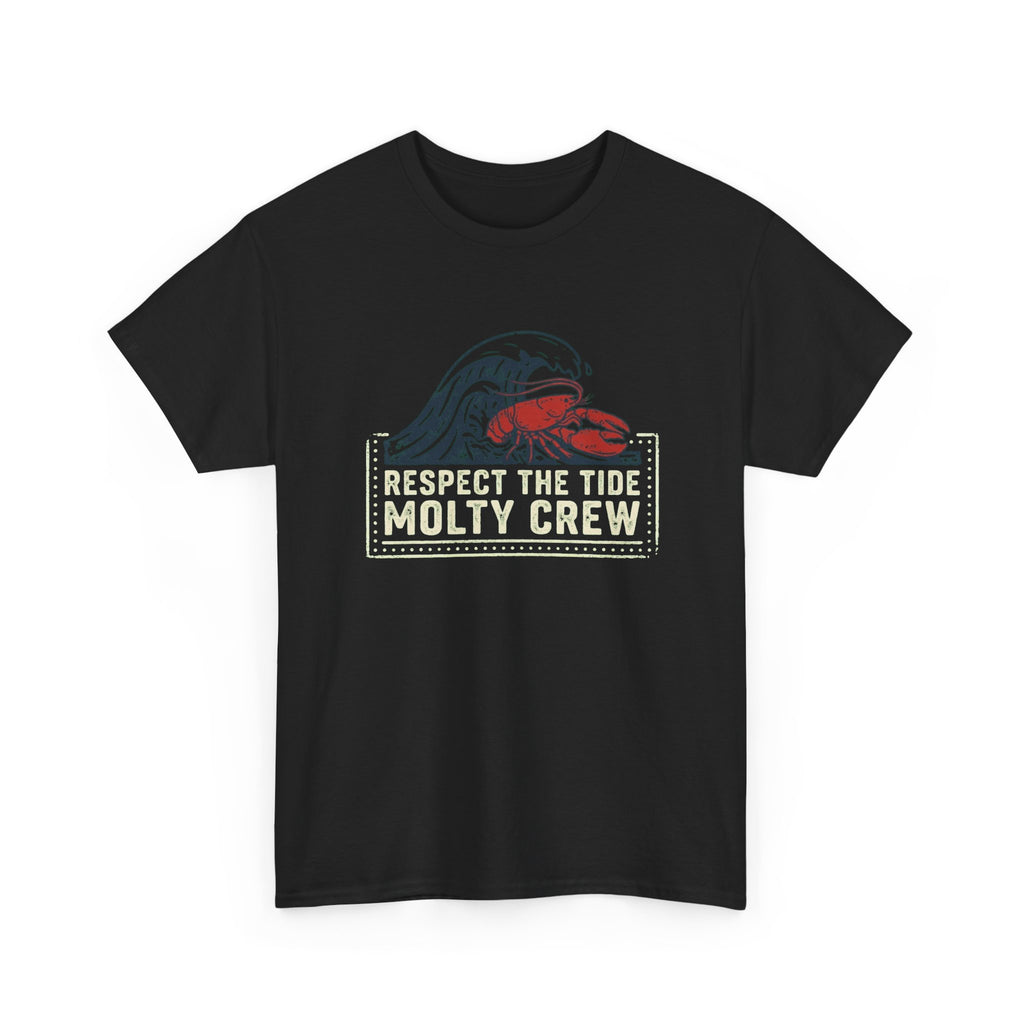 Respect The Tide Molty Crew T-Shirt — Surf Crab Graphic Tee