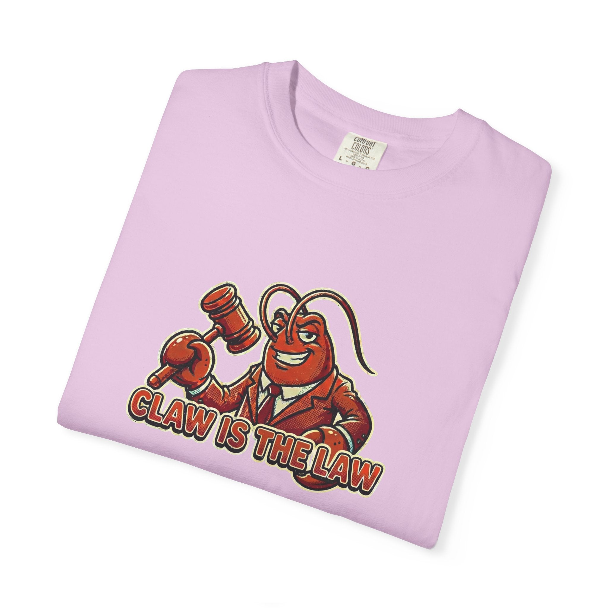Claw Is The Law T-Shirt — Funny Lobster Judge Graphic Tee