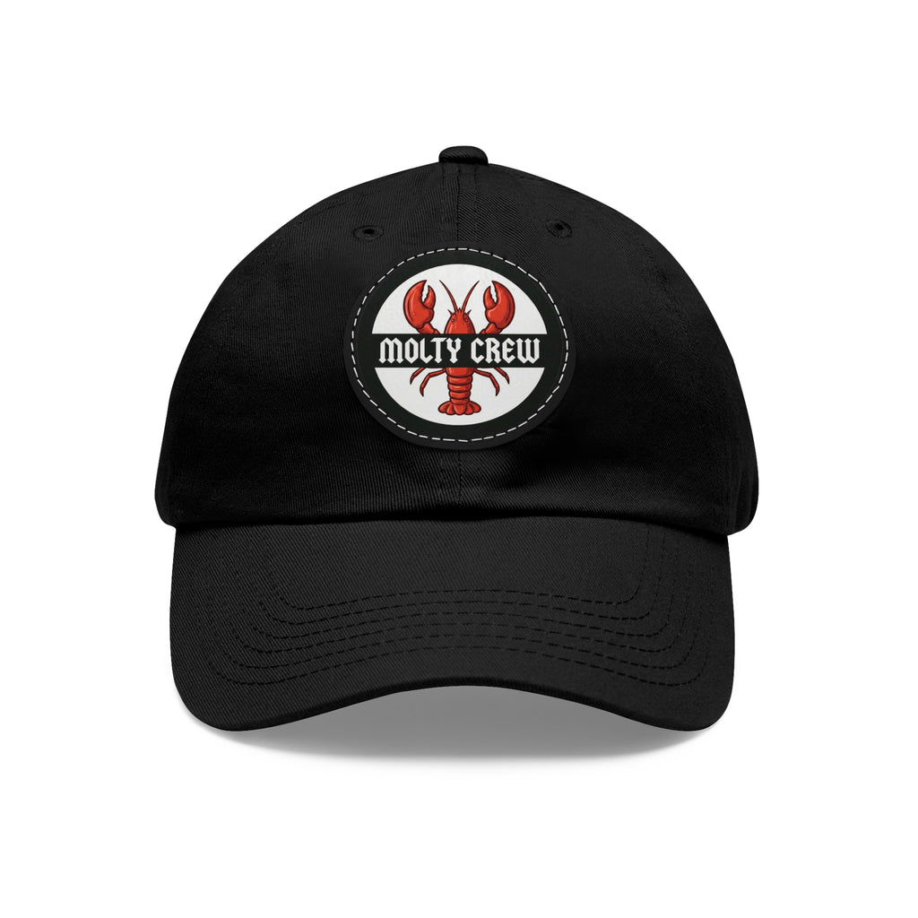 Molty Crew Dad Hat — "Molty Crew" Lobster Leather Patch Cap