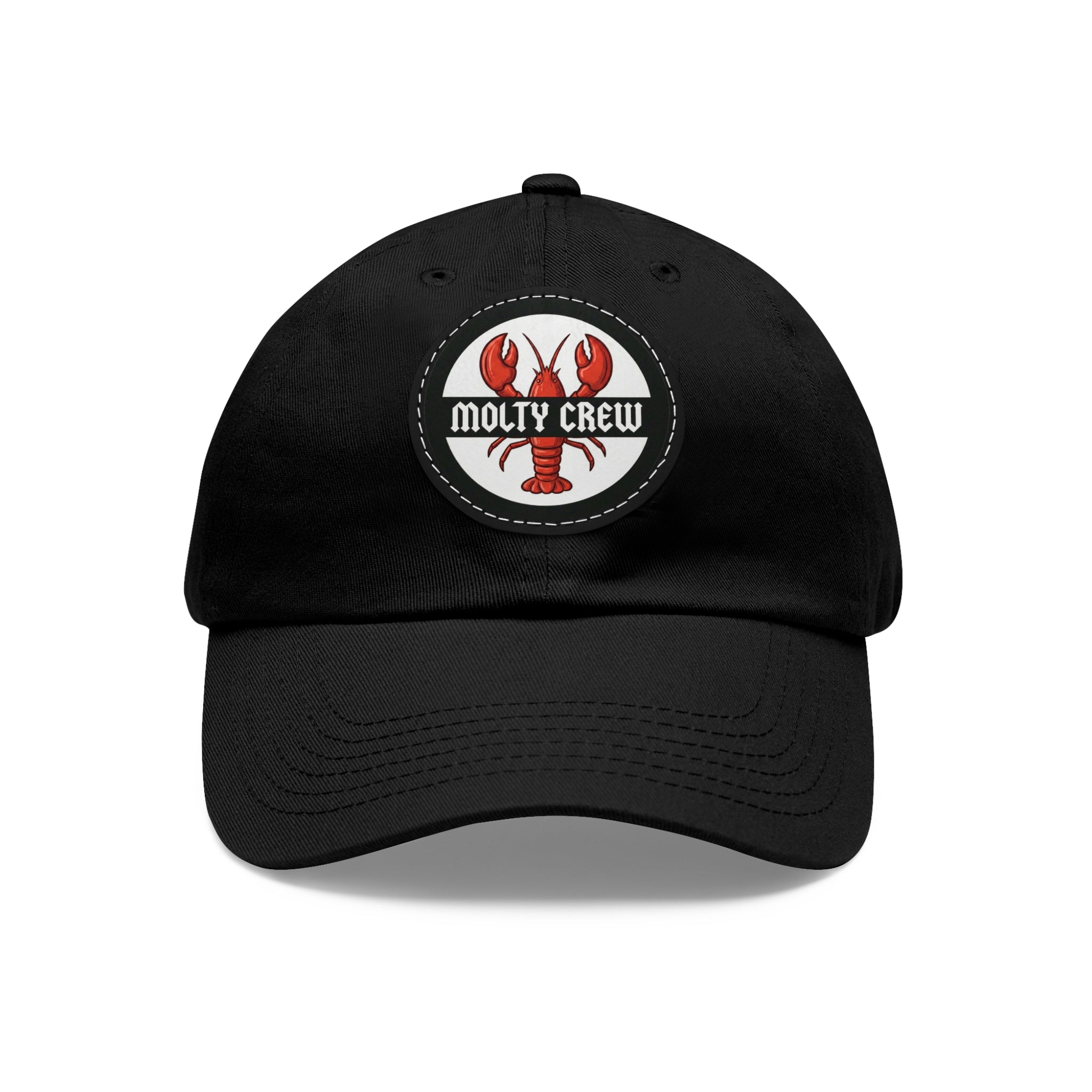 Molty Crew Dad Hat — "Molty Crew" Lobster Leather Patch Cap