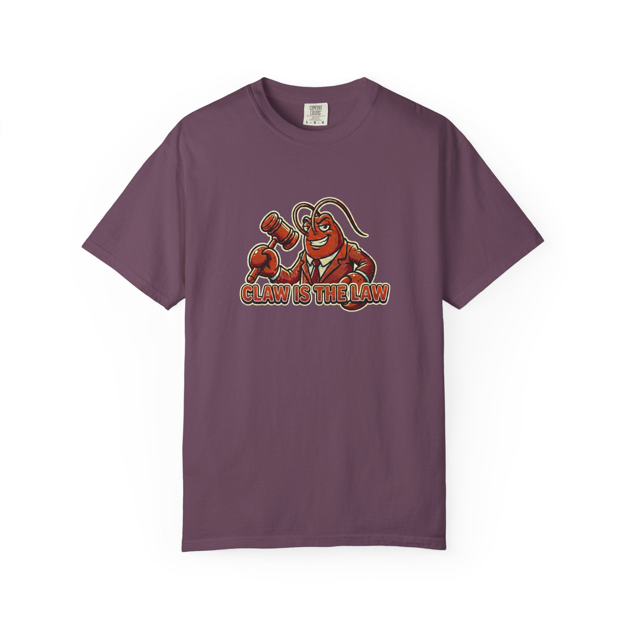 Claw Is The Law T-Shirt — Funny Lobster Judge Graphic Tee