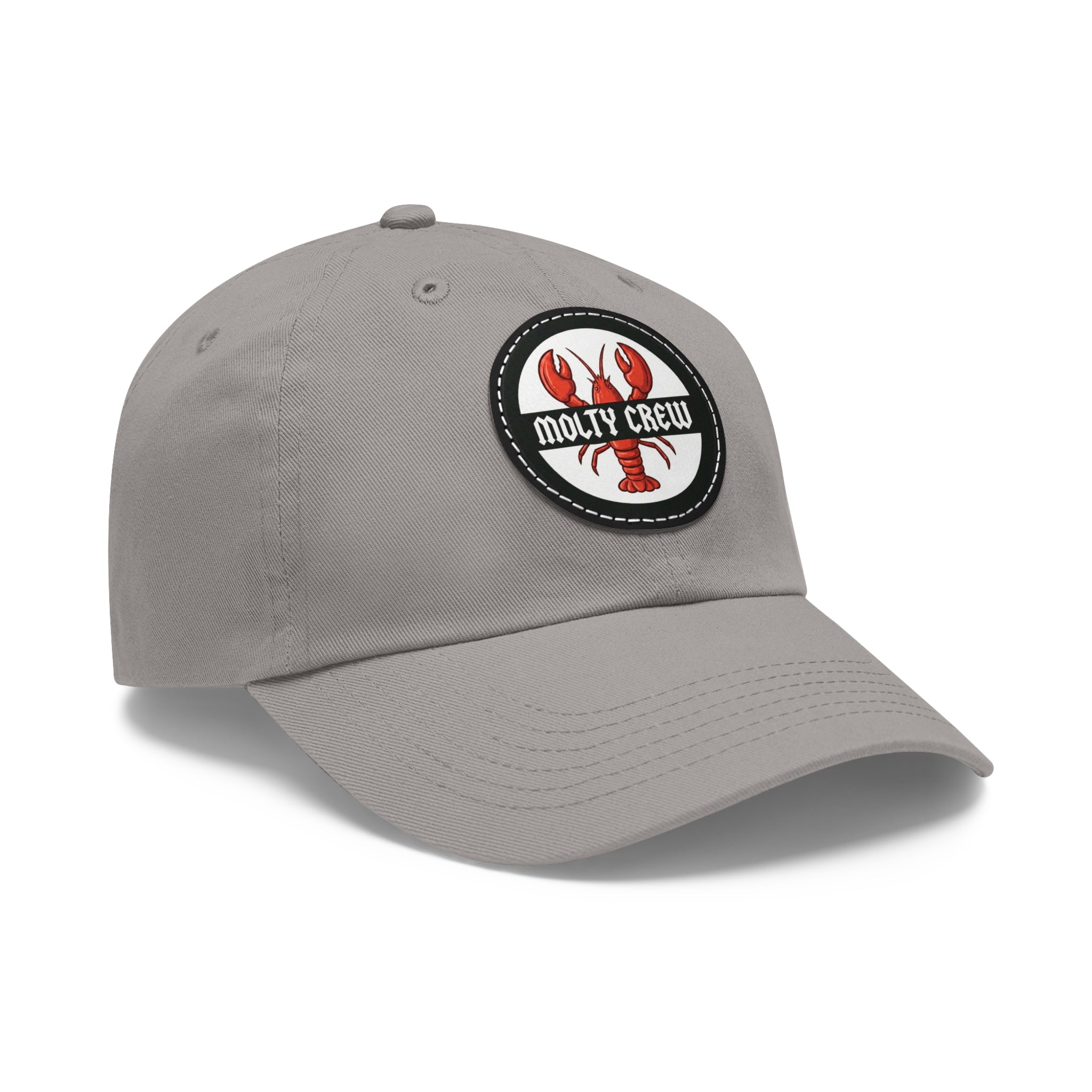 Molty Crew Dad Hat — "Molty Crew" Lobster Leather Patch Cap