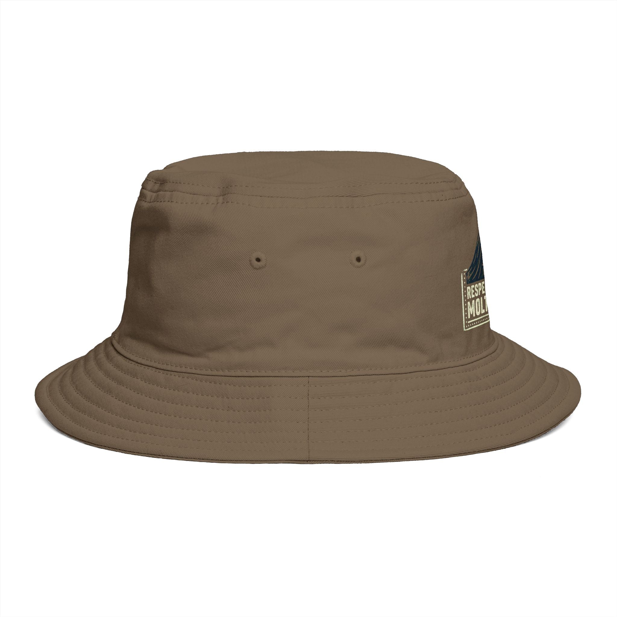 Respect The Tide Molty Crew Bucket Hat — Retro Surf Patch