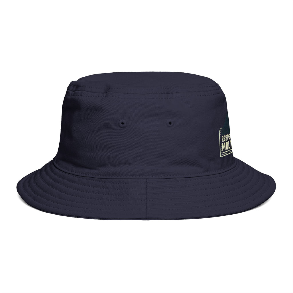Respect The Tide Molty Crew Bucket Hat — Retro Surf Patch