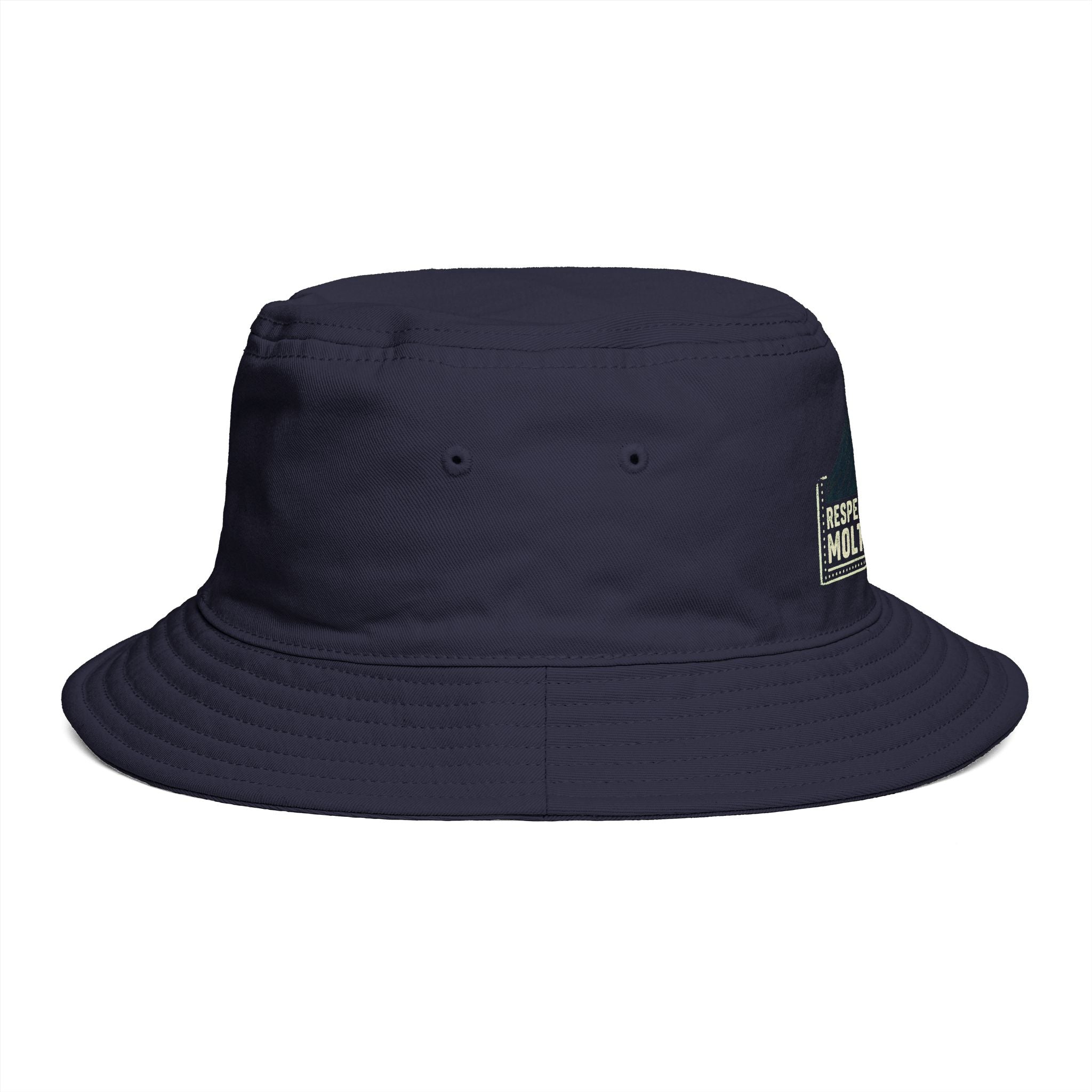Respect The Tide Molty Crew Bucket Hat — Retro Surf Patch
