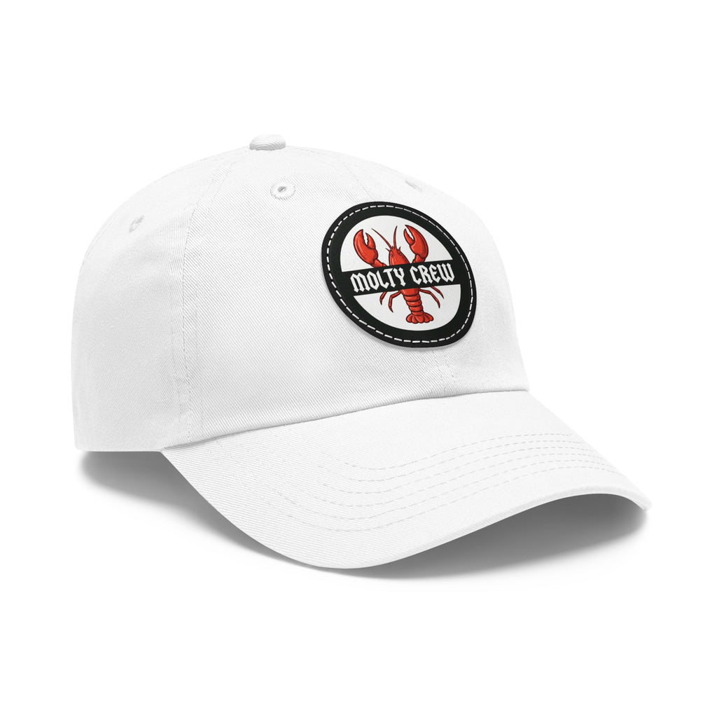 Molty Crew Dad Hat — "Molty Crew" Lobster Leather Patch Cap