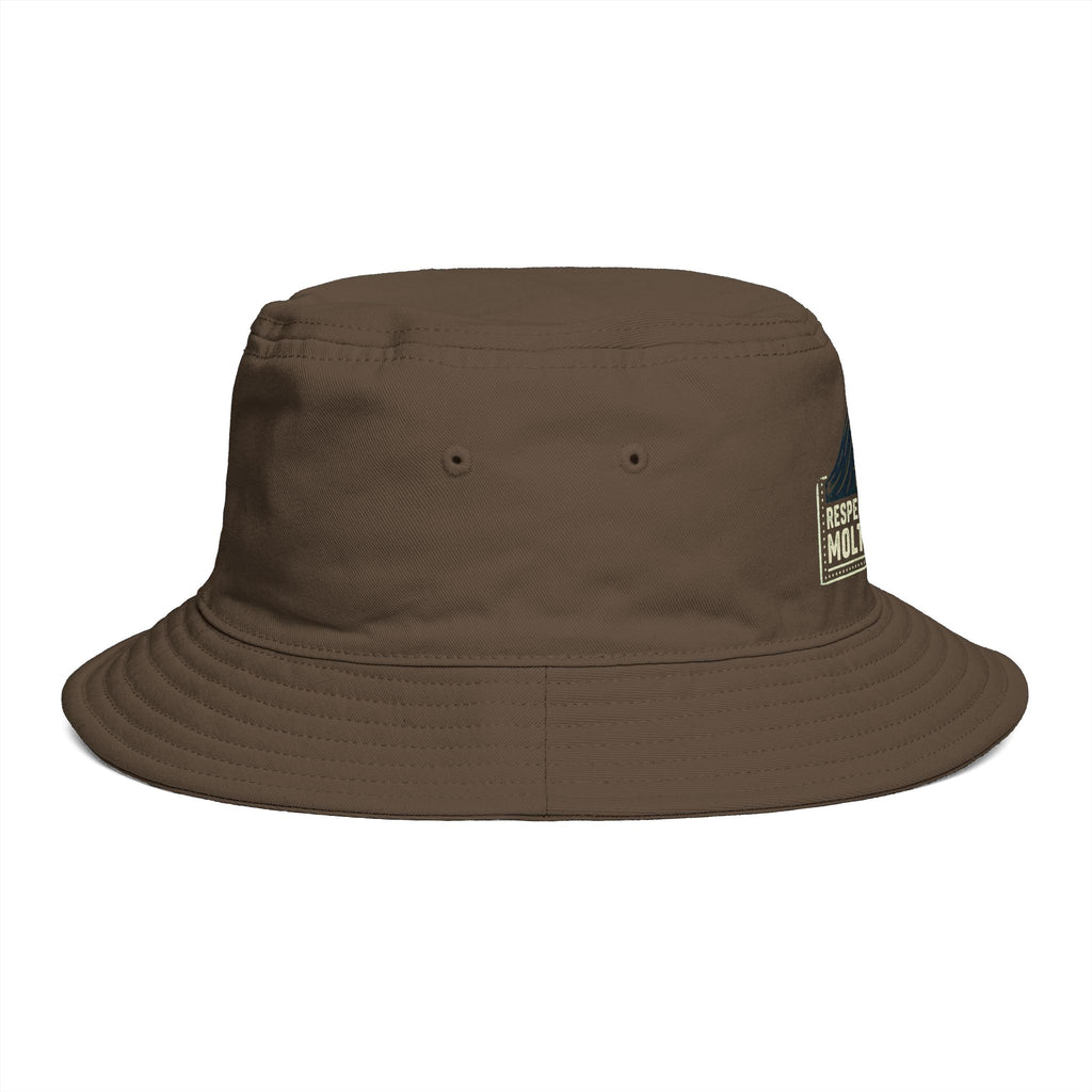 Respect The Tide Molty Crew Bucket Hat — Retro Surf Patch