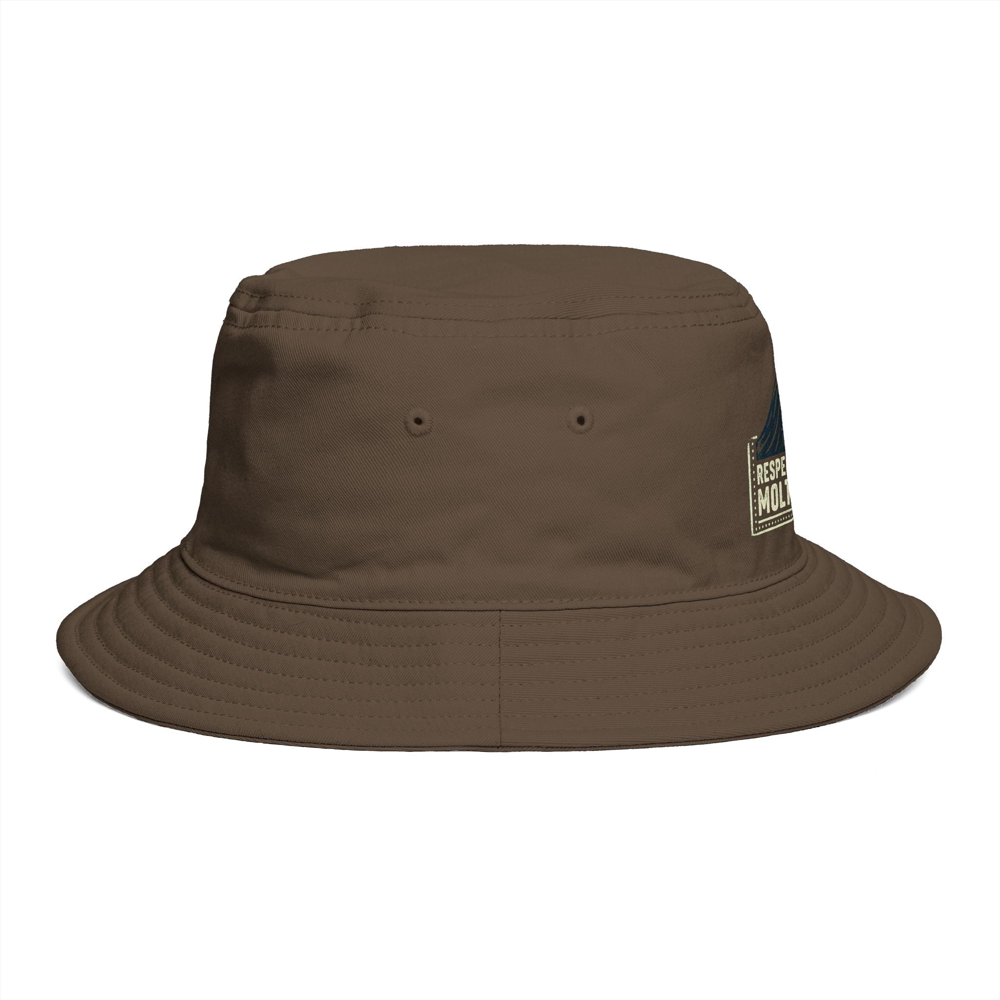 Respect The Tide Molty Crew Bucket Hat — Retro Surf Patch