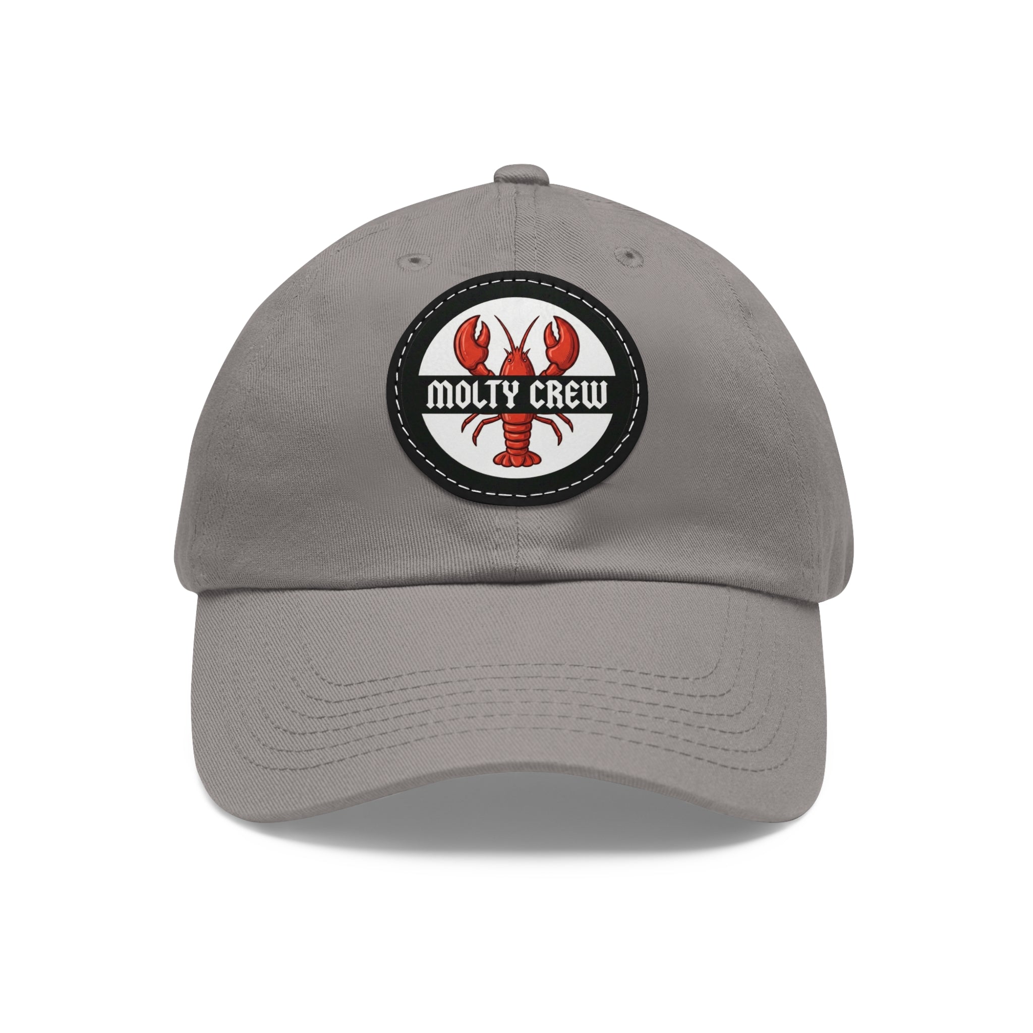 Molty Crew Dad Hat — "Molty Crew" Lobster Leather Patch Cap