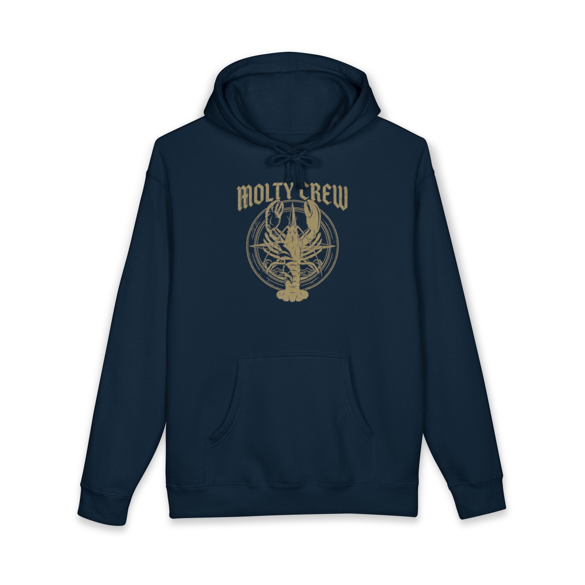 Molty Crew Hoodie — Vintage Lobster Graphic Hooded Sweatshirt