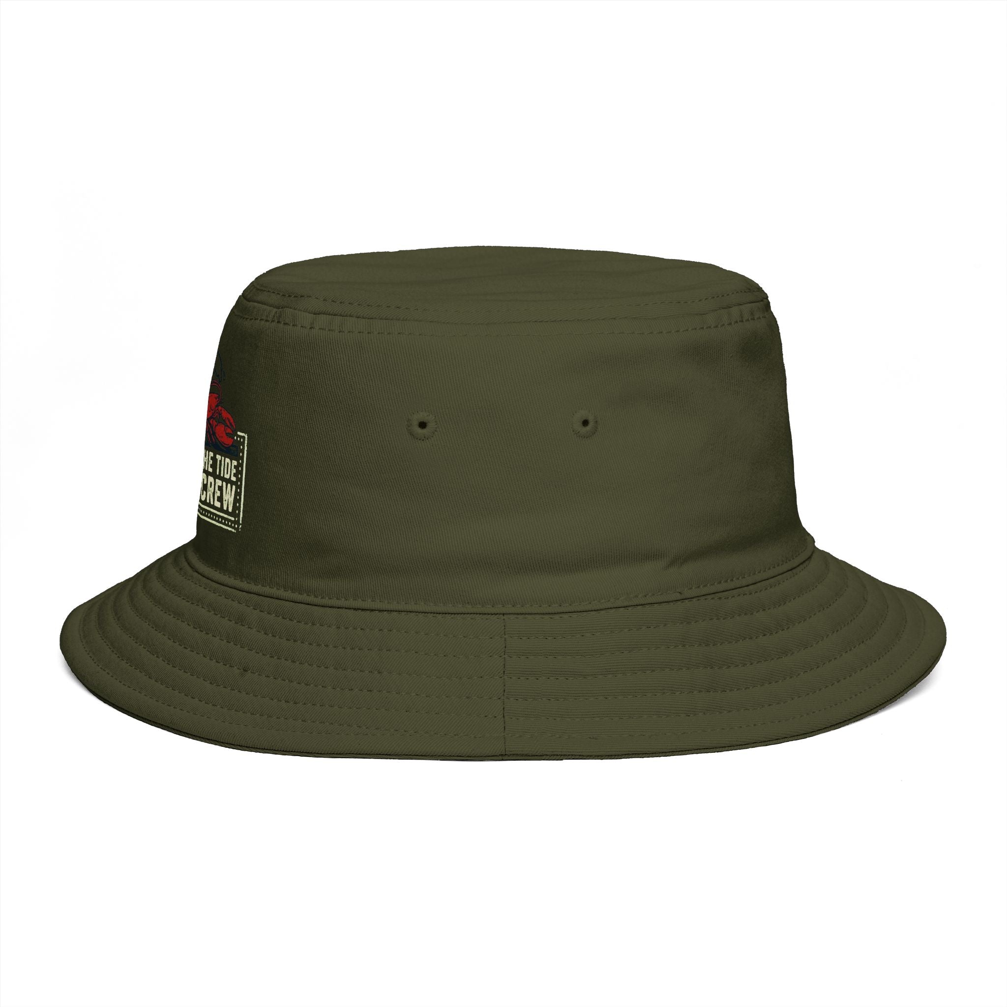 Respect The Tide Molty Crew Bucket Hat — Retro Surf Patch