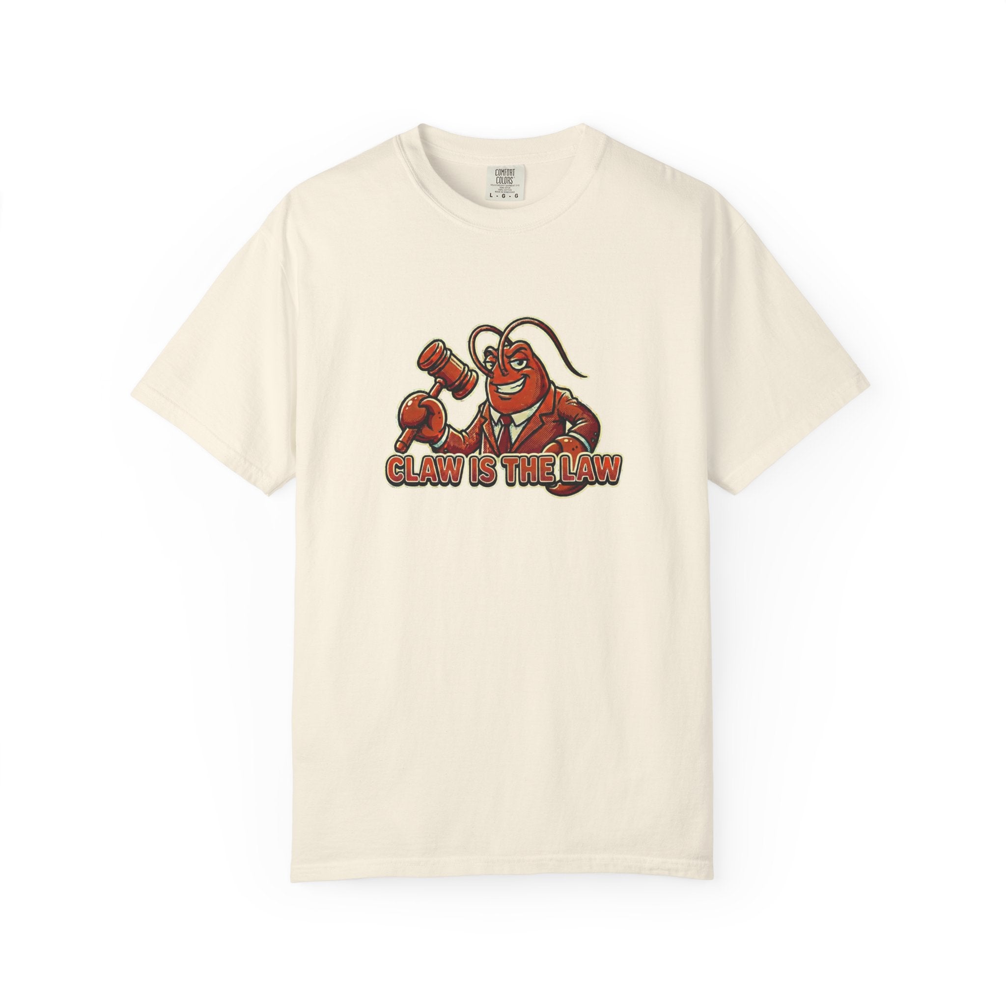 Claw Is The Law T-Shirt — Funny Lobster Judge Graphic Tee