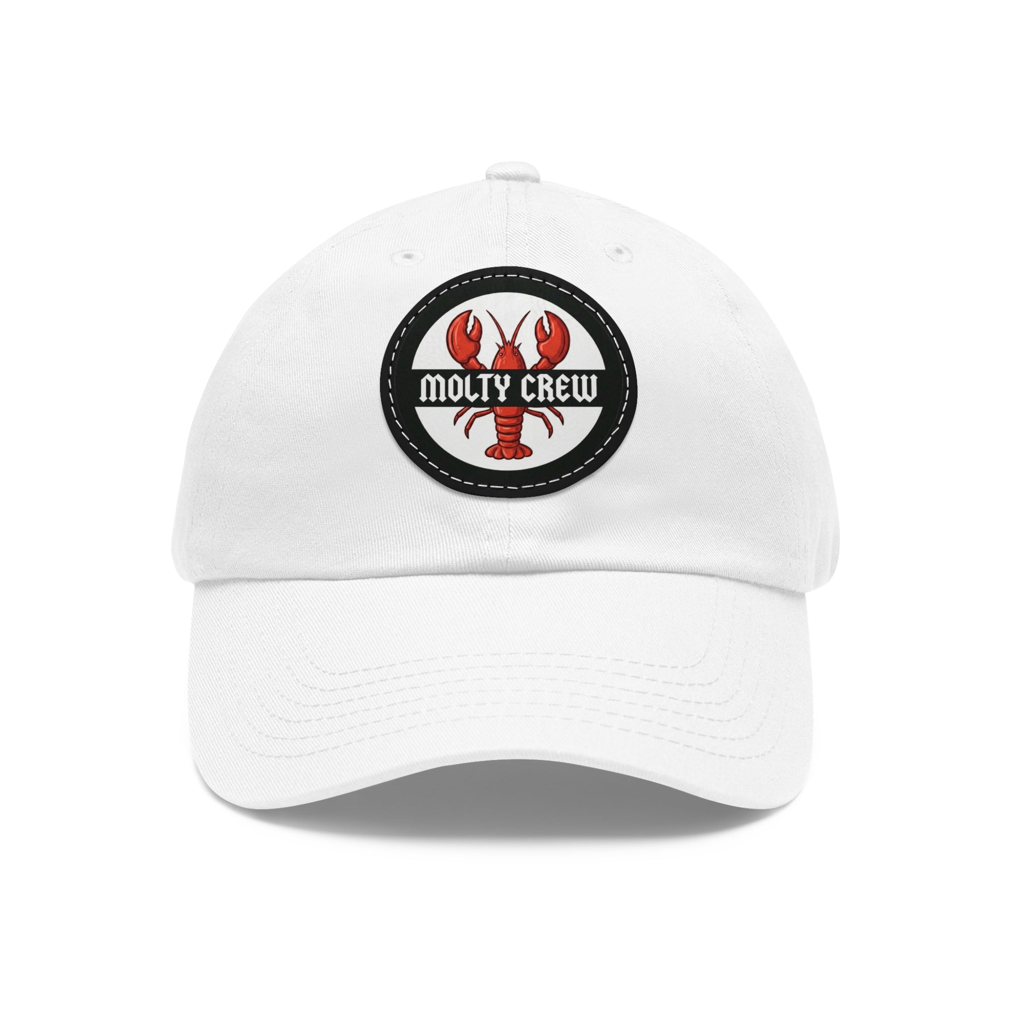 Molty Crew Dad Hat — "Molty Crew" Lobster Leather Patch Cap