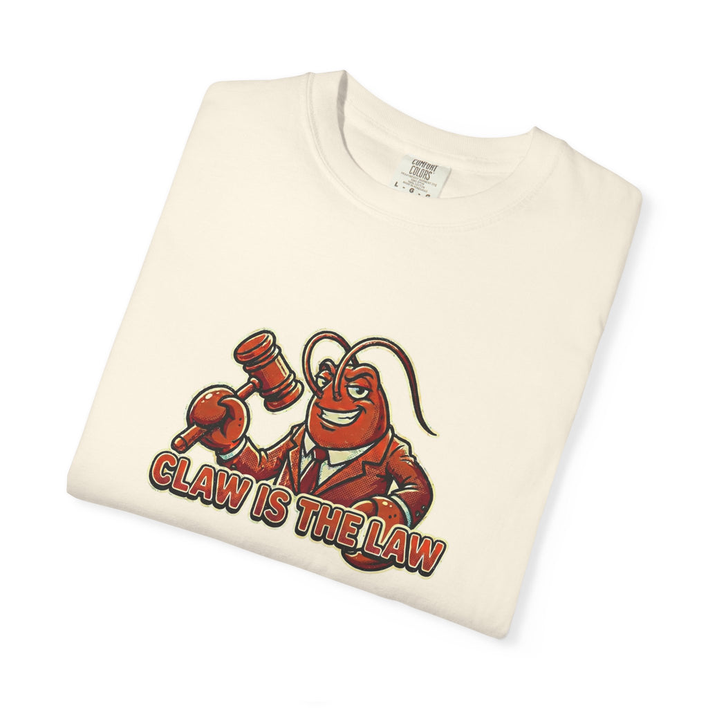 Claw Is The Law T-Shirt — Funny Lobster Judge Graphic Tee